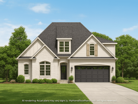 Beautiful 5-Bedroom House Plan with Vaulted Ceilings & Sunroom