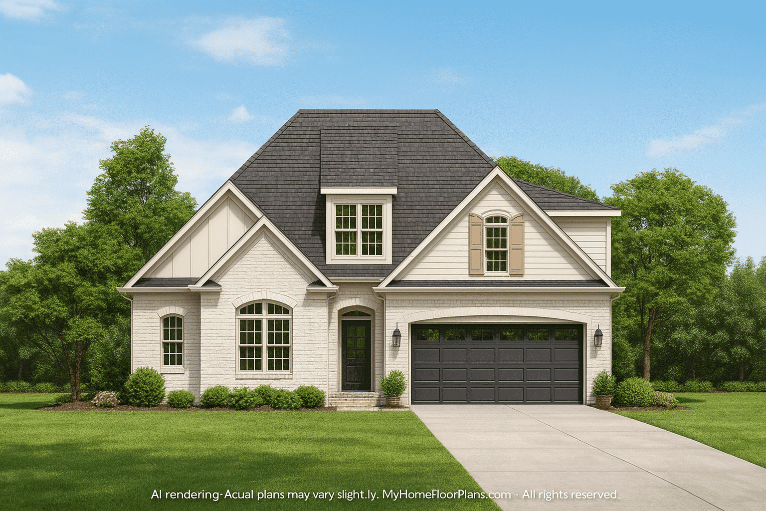 Beautiful 5-Bedroom House Plan with Vaulted Ceilings & Sunroom