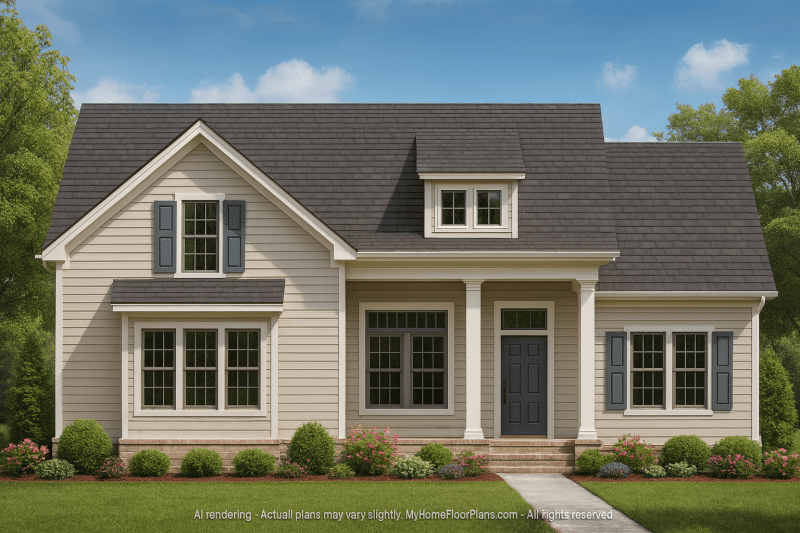 Beautiful CAD Home Floor Plan 2-Story 3-Bedroom Design