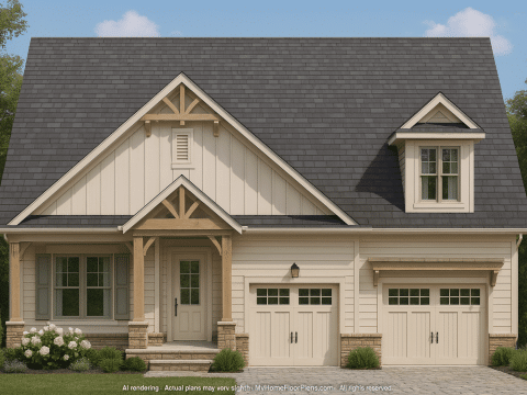 Beautiful Craftsman House Plan with 2 Stories and Detailed CAD Blueprints