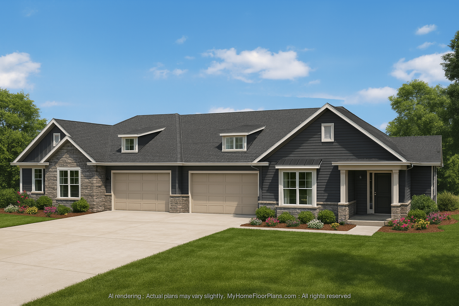 Beautiful Duplex Home Floor Plan with Blueprint CAD Designs