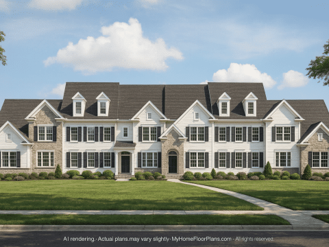 Beautiful Multi-Unit House Plan with CAD Blueprints & Traditional Design