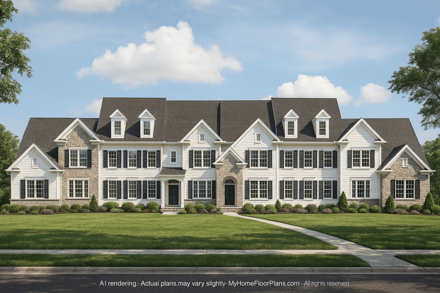 Beautiful Multi-Unit House Plan with CAD Blueprints & Traditional Design
