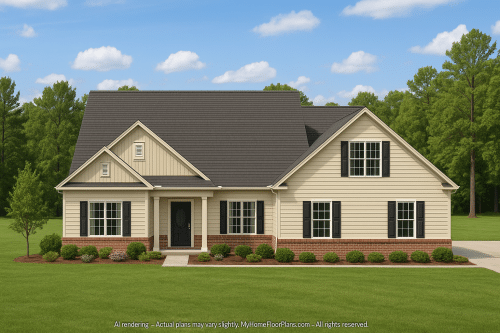 Beautiful Two-Story Home Plan with CAD Blueprint Designs