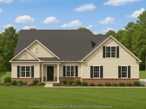 Beautiful Two-Story Home Plan with CAD Blueprint Designs