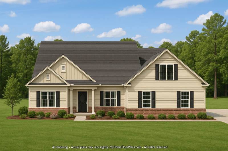 Beautiful Two-Story Home Plan with CAD Blueprint Designs