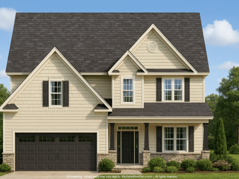 Beautiful Two-Story Home Plan with CAD Designs and Floor Plans