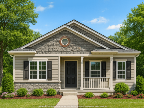 Charming 1-Story Craftsman House Plan with 4 Bedrooms & 6 Elevations