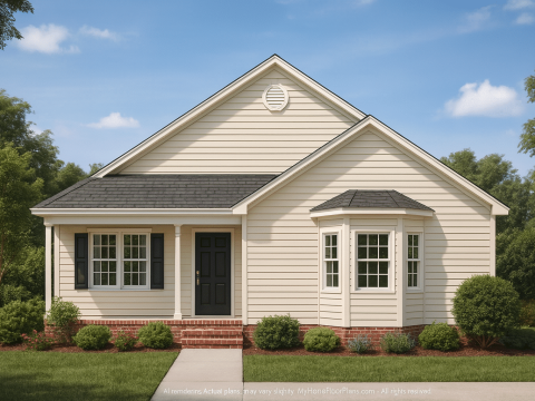 Charming 1-Story House Plan with 3 Bedrooms and Efficient CAD Designs