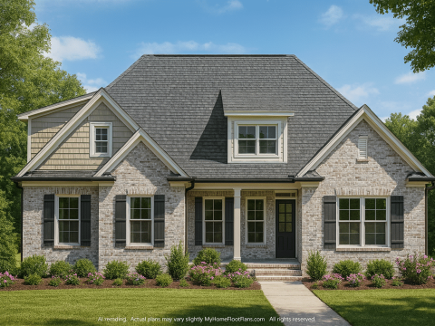 Charming 1.5-Story Craftsman Home Plan with Optional Bonus Room