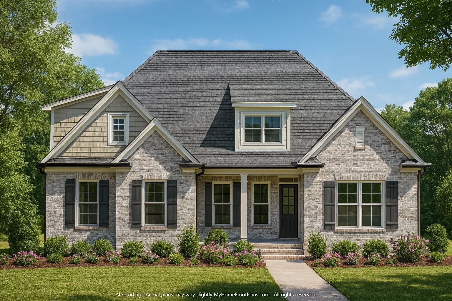Charming 1.5-Story Craftsman Home Plan with Optional Bonus Room