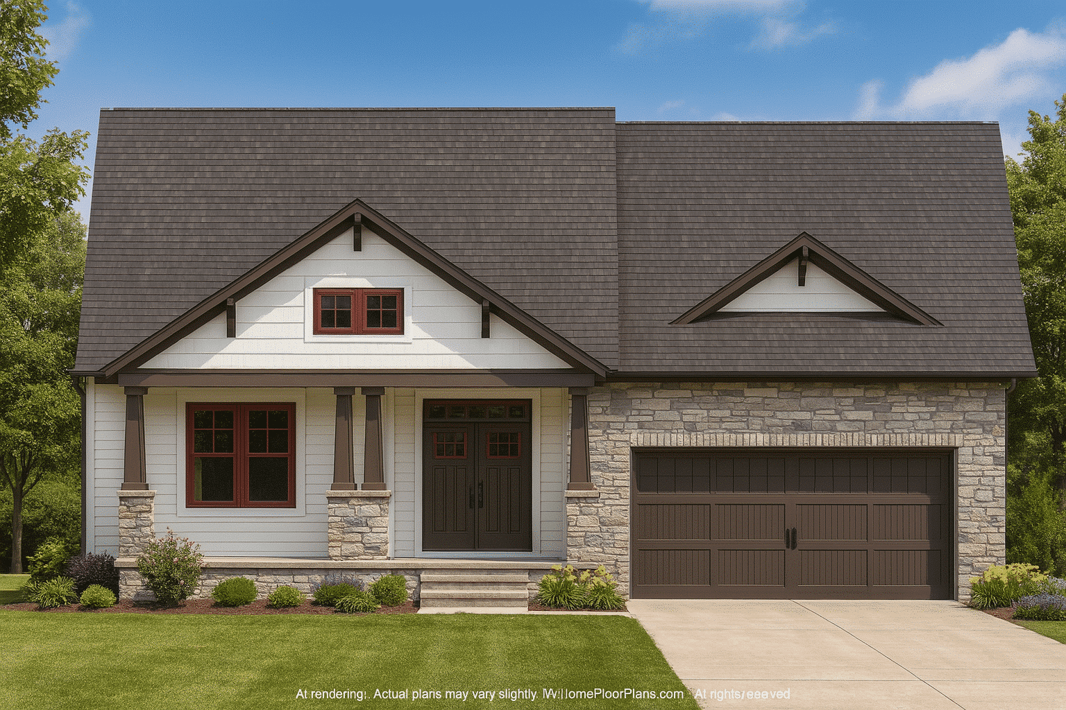 Charming 1.5-Story Craftsman House Plan with Smart CAD Designs
