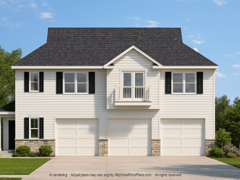 Charming 2-Bedroom Home Plan with Garage and Modern Designs