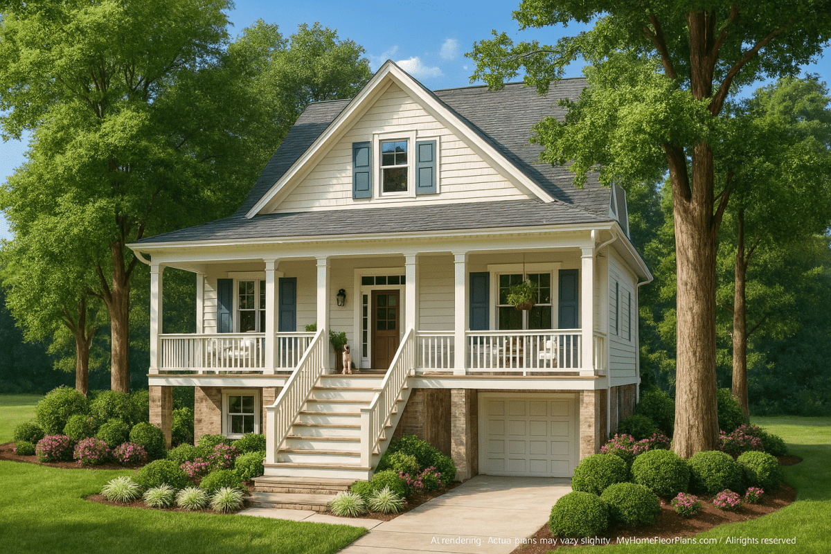 Charming 2-Story Cottage Home Plan with Craftsman Touch