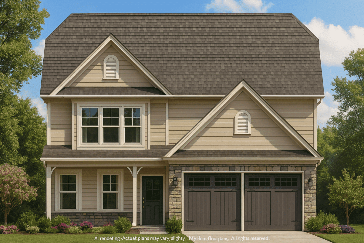Charming 2-Story Craftsman Home Plan with Screened Porch & Functional Layout