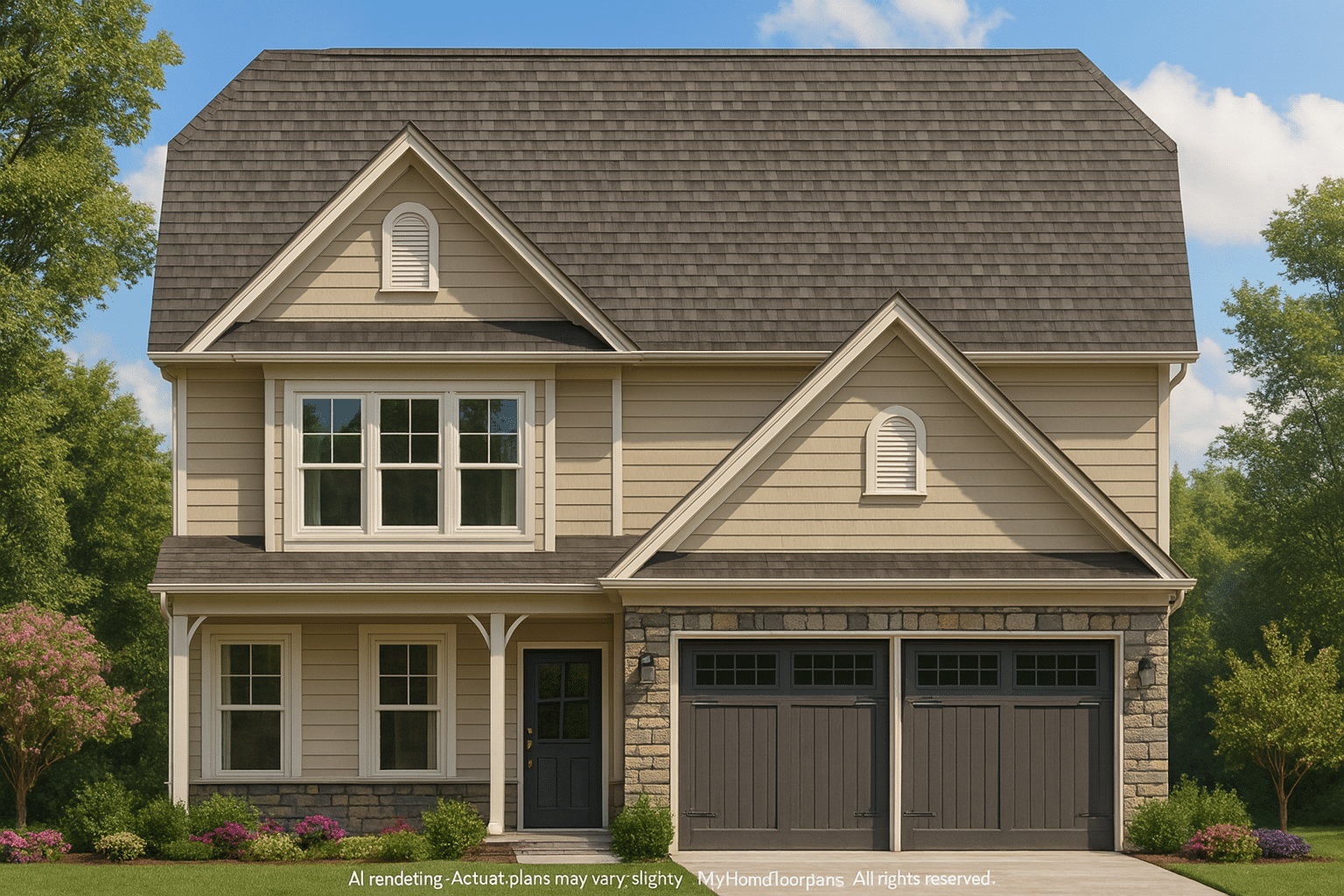 Charming 2-Story Craftsman Home Plan with Screened Porch & Functional Layout
