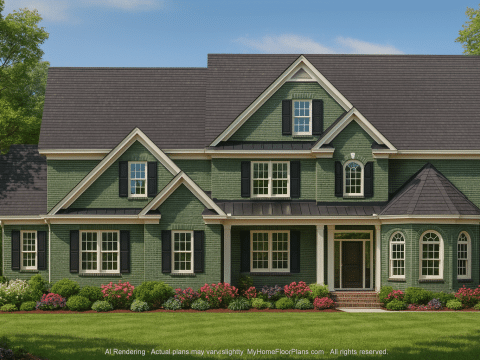 Charming 2-Story Home Plan with Traditional Design & CAD Blueprints
