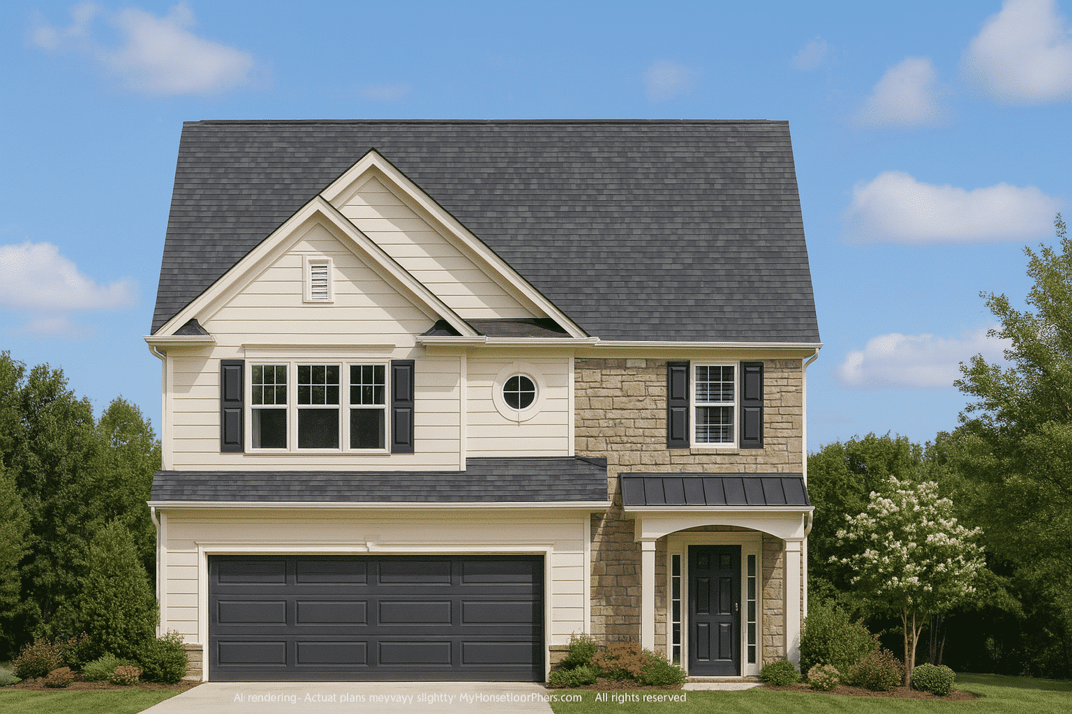 Charming 2-Story House Plan with CAD-Ready Floor Designs