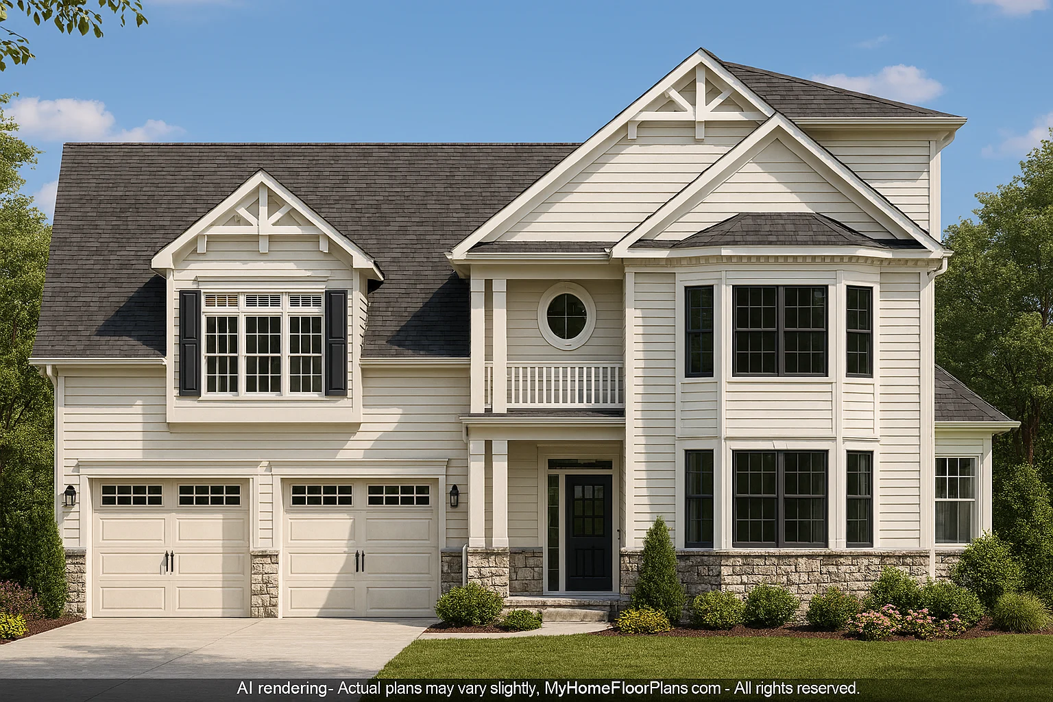 Charming 2-Story House Plan with Craftsman Style & CAD Designs