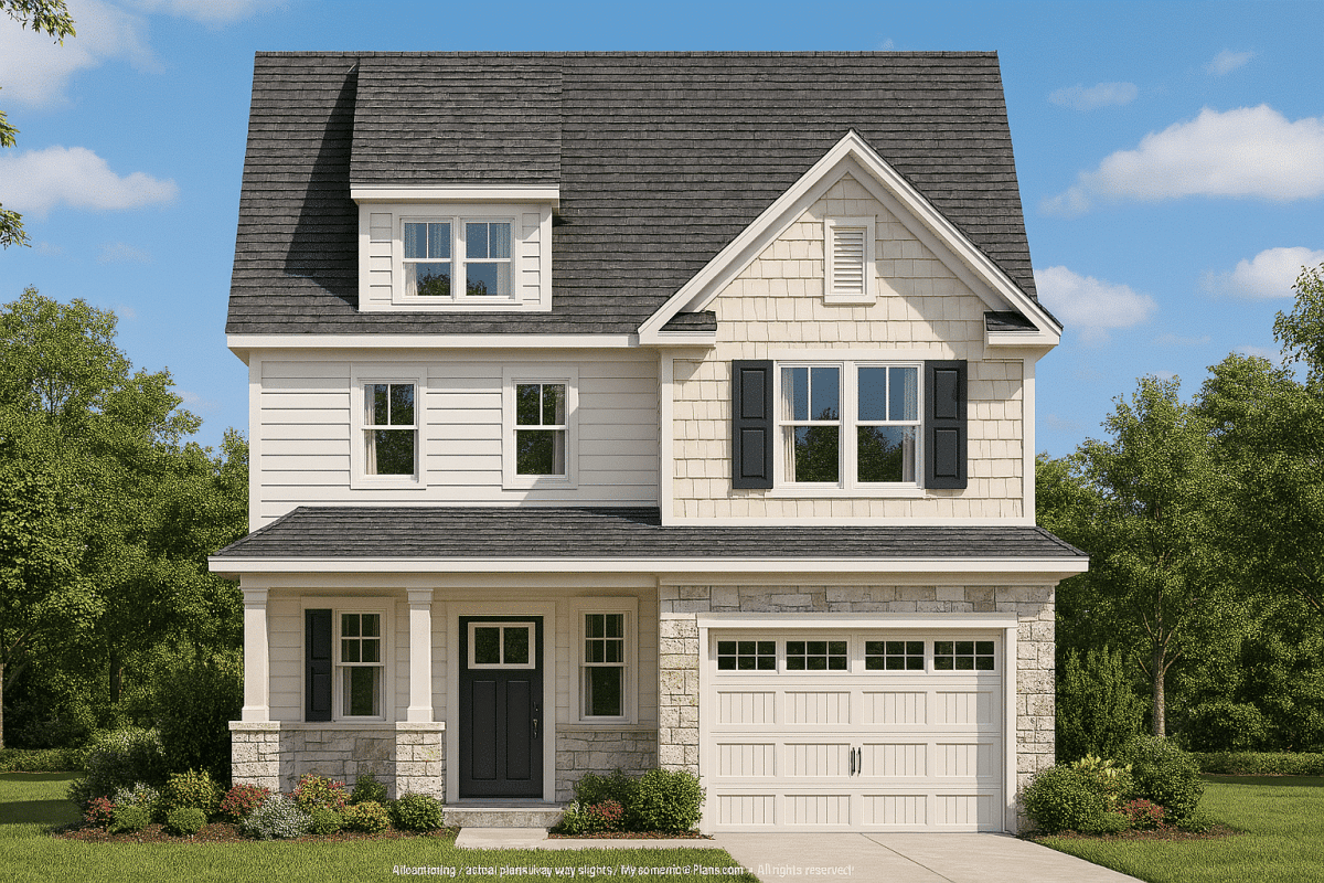 Charming 2-Story House Plan with Open Floor Layout & Craftsman Style