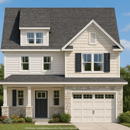 Charming 2-Story House Plan with Open Floor Layout & Craftsman Style