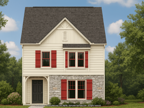 Charming 2-Story House Plan with Open Layout & Vaulted Ceilings