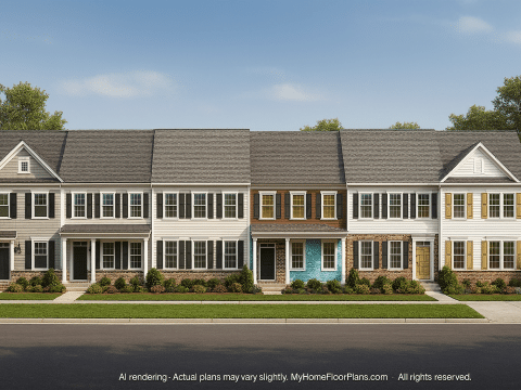 Charming Colonial Revival Townhome with CAD Blueprints & Elegant Details