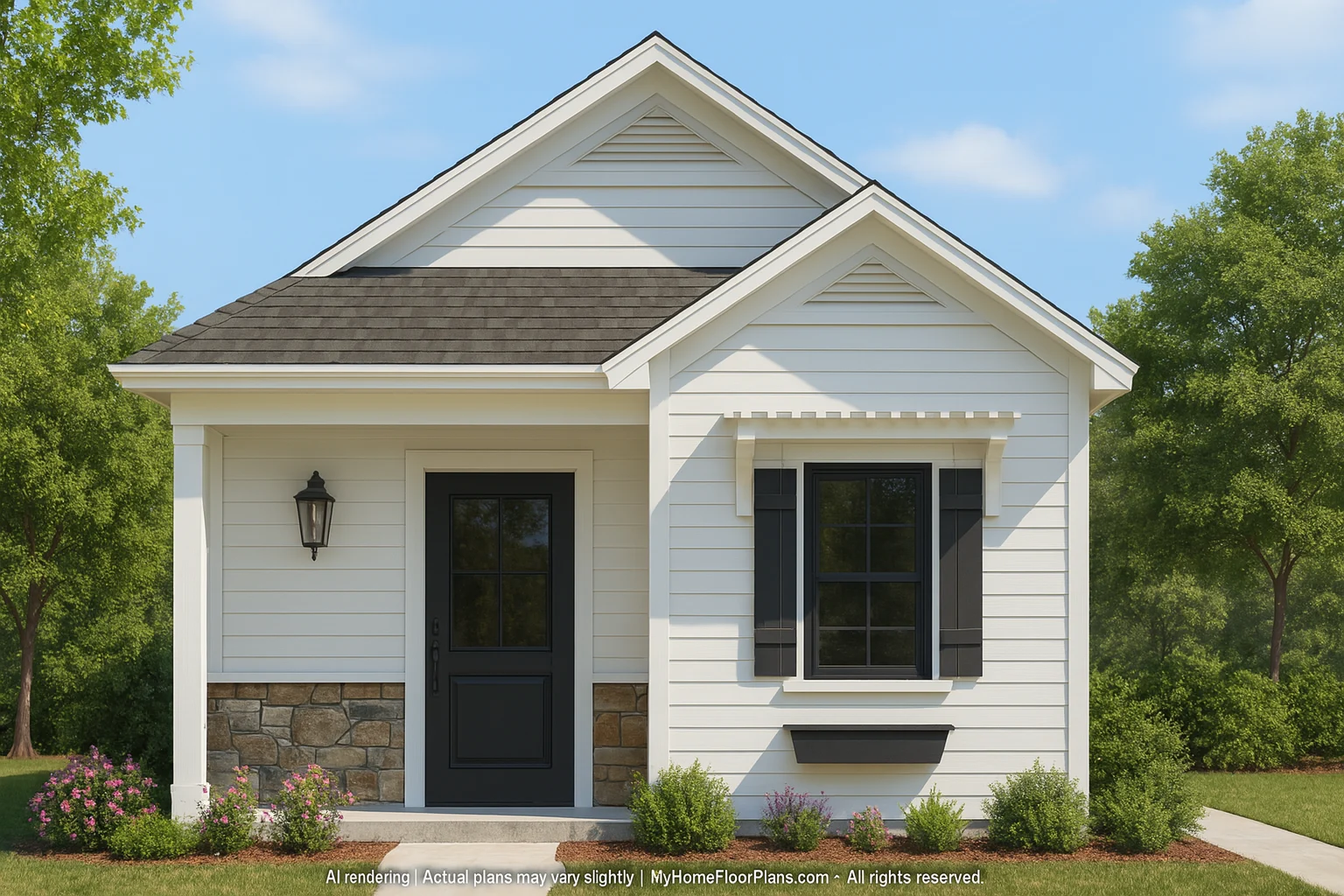 Charming Cottage-Style Floor Plan with CAD Blueprints
