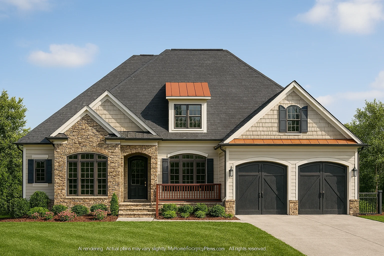 Charming Craftsman Home Plan with 1.5 Floors and CAD Blueprints