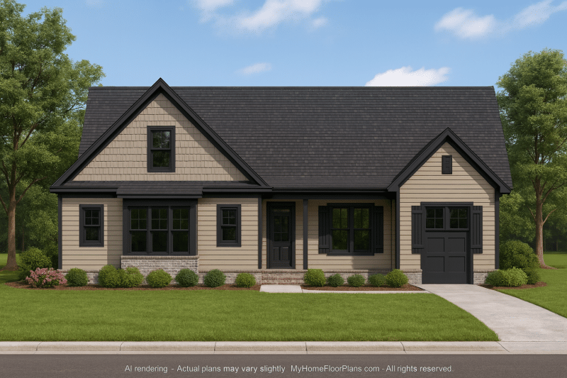 Charming Craftsman Home Plan with Open Floor Design