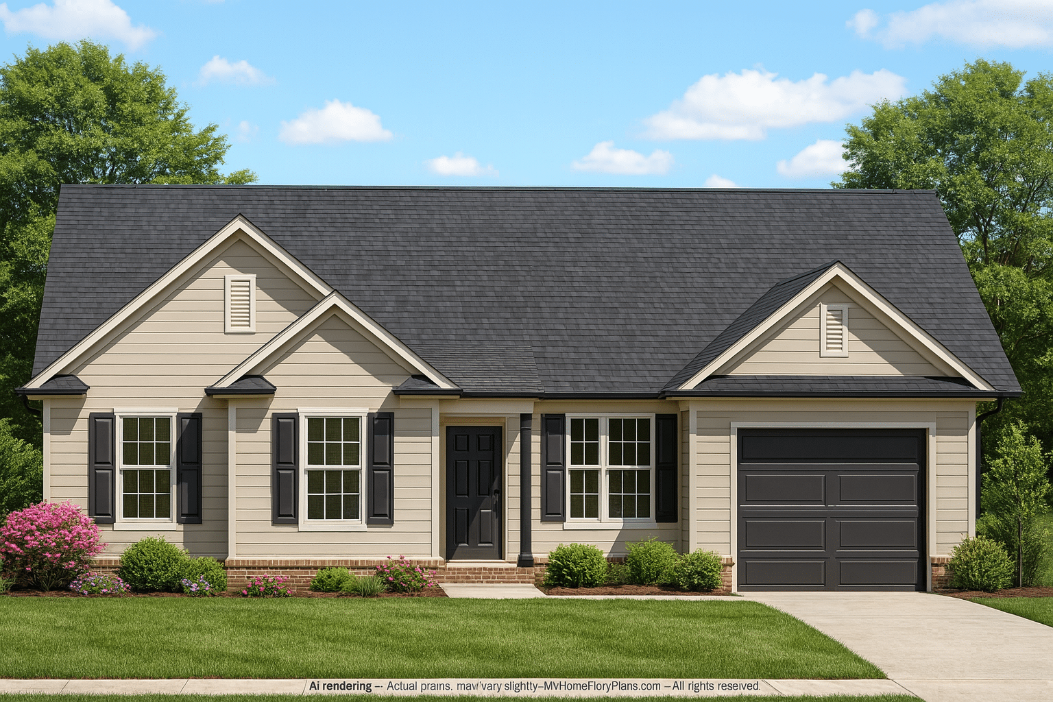Charming Ranch Home Plan CAD Floor Plan & Architecture Designs
