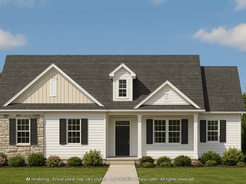 Charming Ranch-Style House Plan with Open Floor Layout
