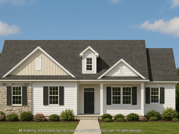 Charming Ranch-Style House Plan with Open Floor Layout