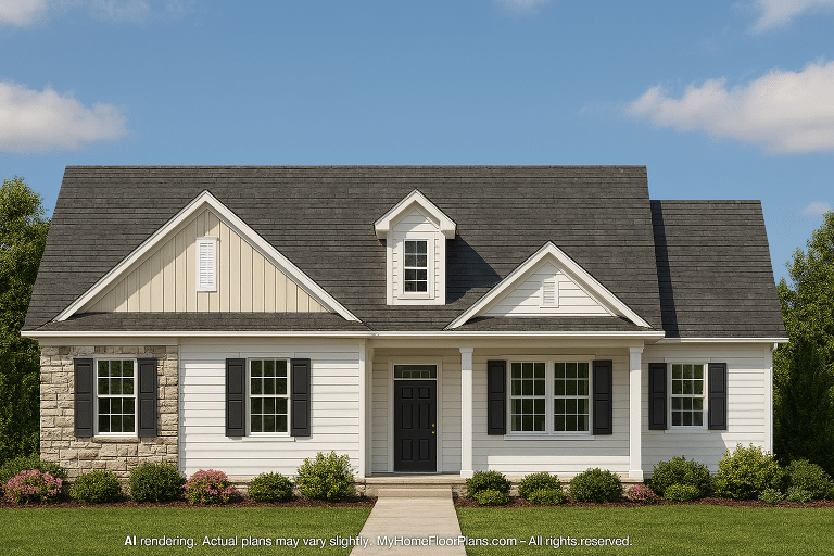Charming Ranch-Style House Plan with Open Floor Layout