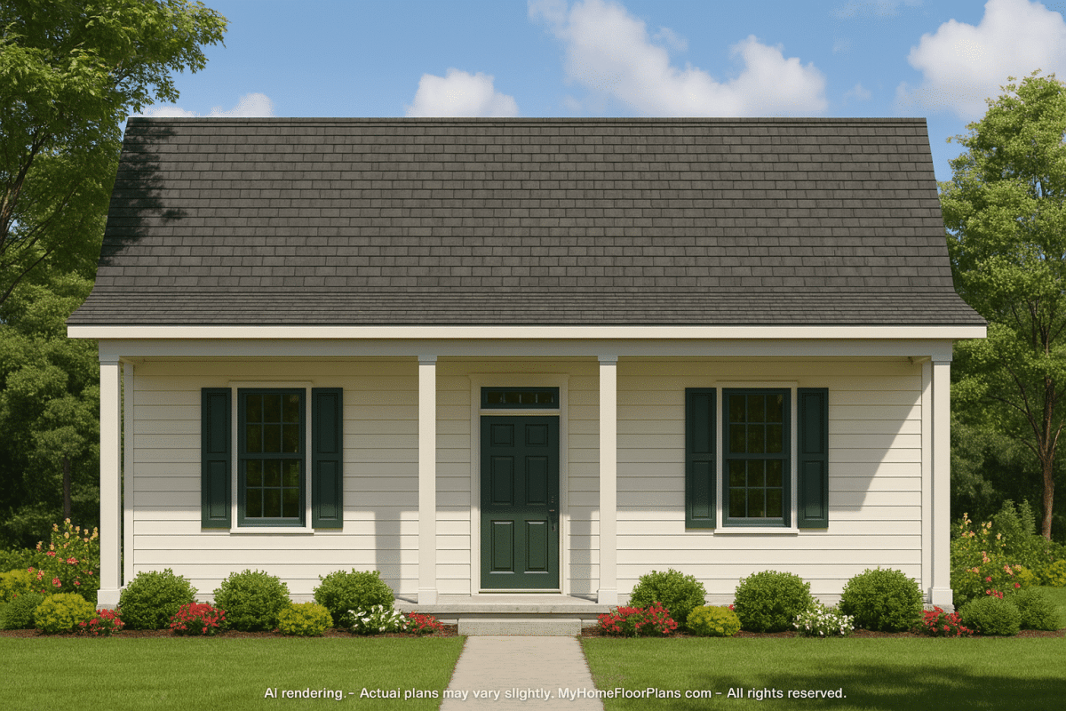 Charming Small Cottage House Plan with Open Floor Design