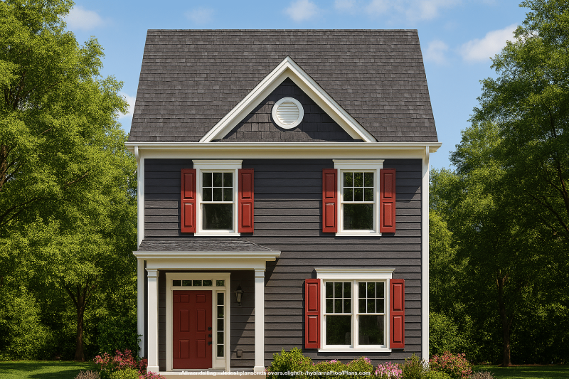 Charming Townhome Floor Plan with CAD & Blueprint Designs
