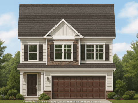 Charming Two-Story Home Plan with Craftsman Architecture