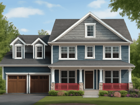 Elegant 2-Story House Plan with Spacious Floor Plan and CAD Blueprints