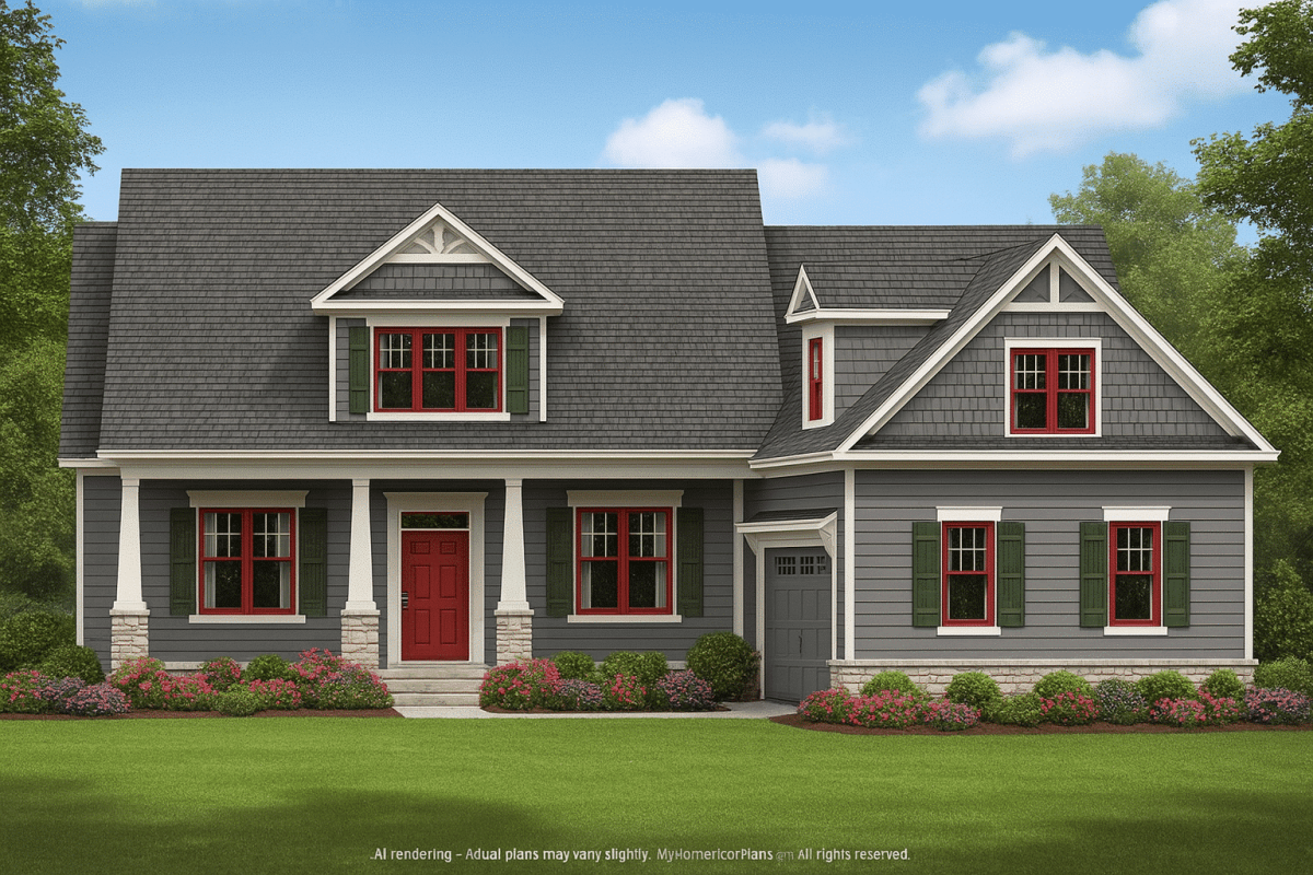 Traditional Craftsman Home Plan with Bonus Room and Open Floor Plan