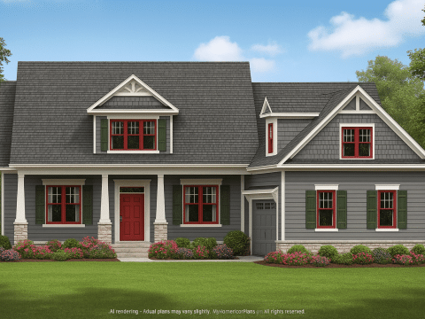Traditional Craftsman Home Plan with Bonus Room and Open Floor Plan