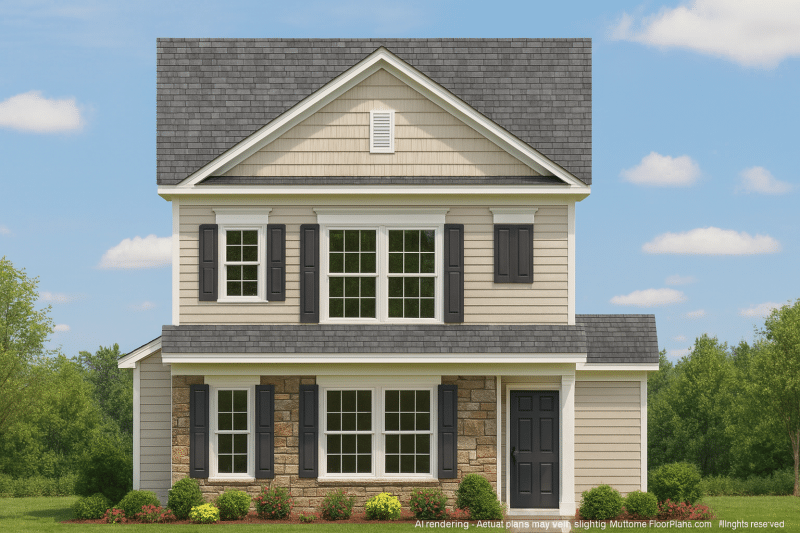 Craftsman Home Plan with Detailed Floor Blueprint and Open Designs
