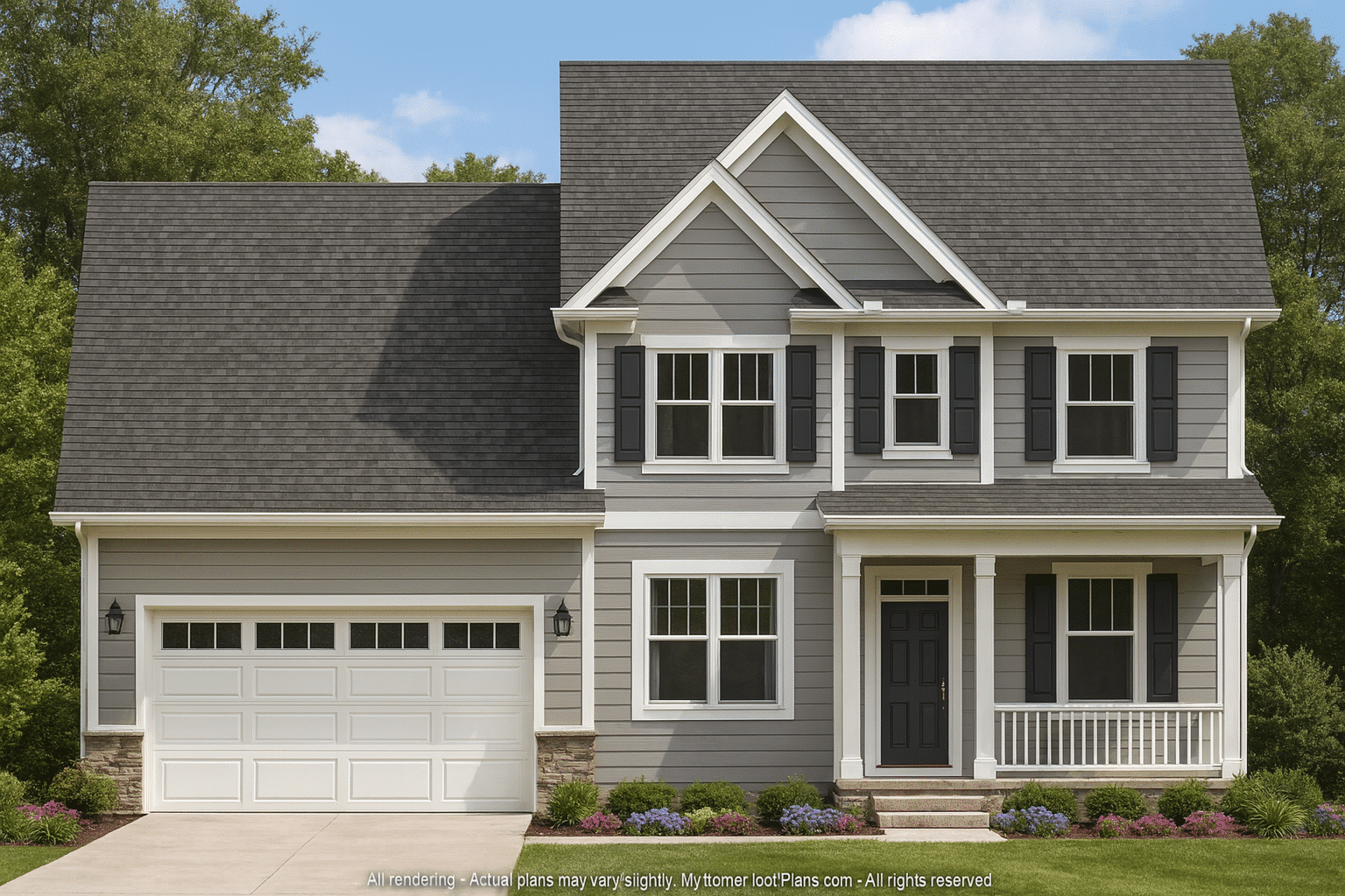 Classic 2-Story House Plan with Customizable Layout