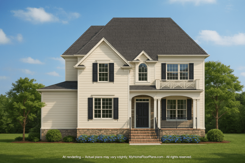 Classic 2-Story House Plan with Timeless Brick Architecture