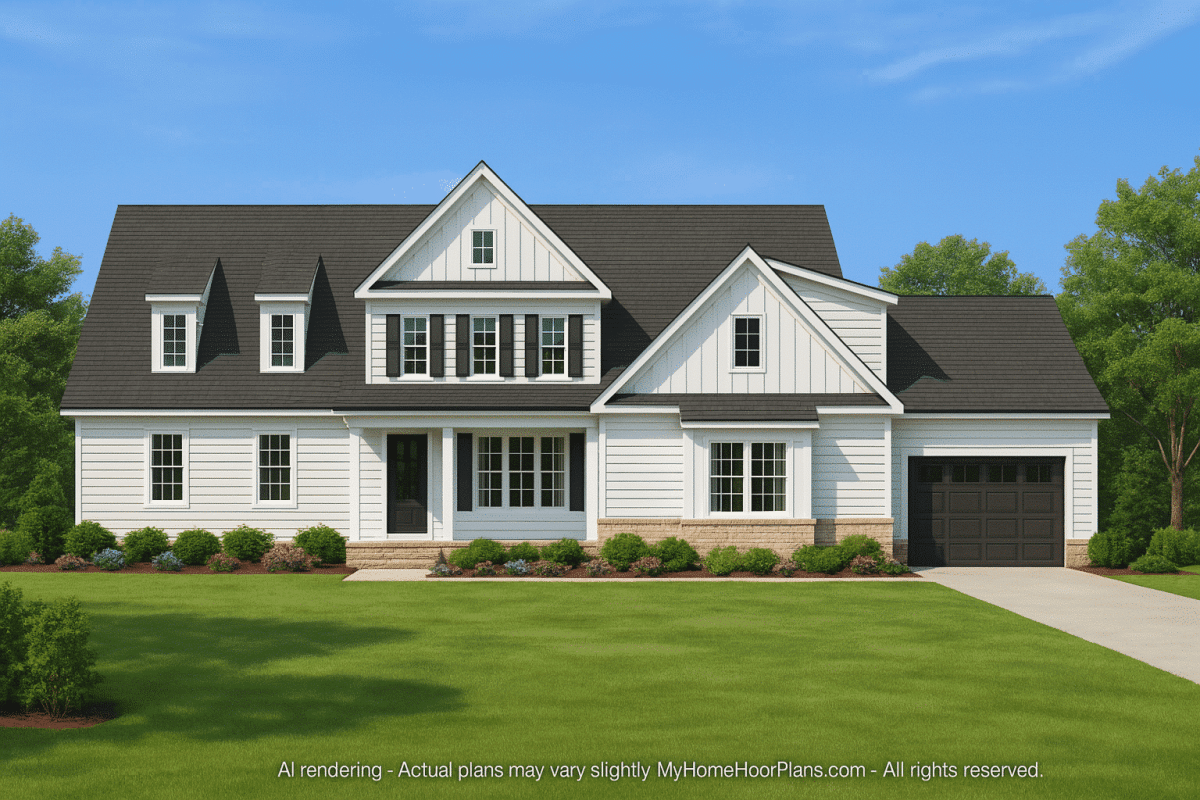 Classic Craftsman Home Plan with Spacious Floor Designs in CAD