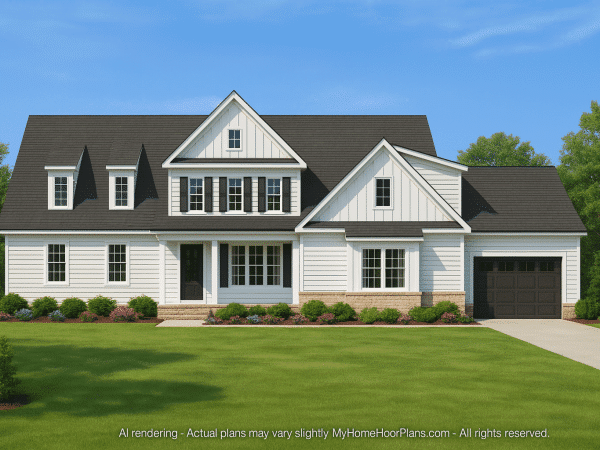 Classic Craftsman Home Plan with Spacious Floor Designs in CAD