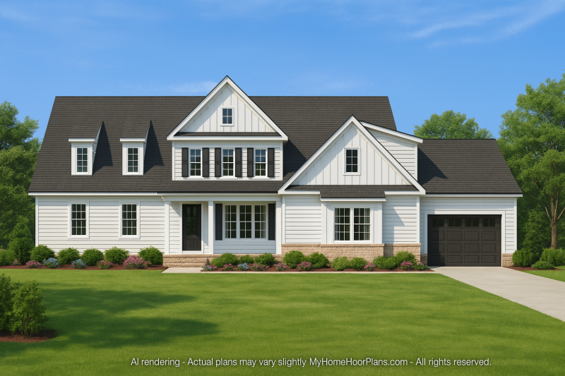 Classic Craftsman Home Plan with Spacious Floor Designs in CAD