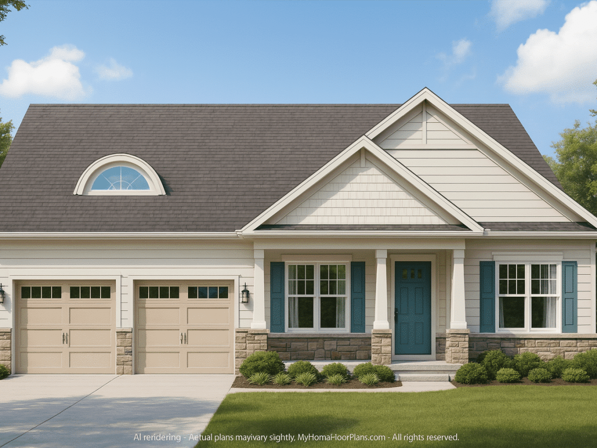 Classic Suburban Home Plan with 2,820 Heated Sq. Ft. & CAD Floor Blueprint