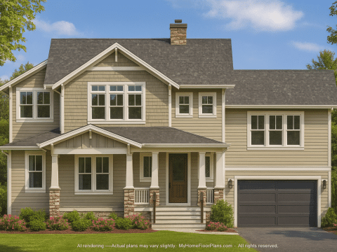 Coastal 2-Story House Plan with Covered Porches & CAD Blueprints
