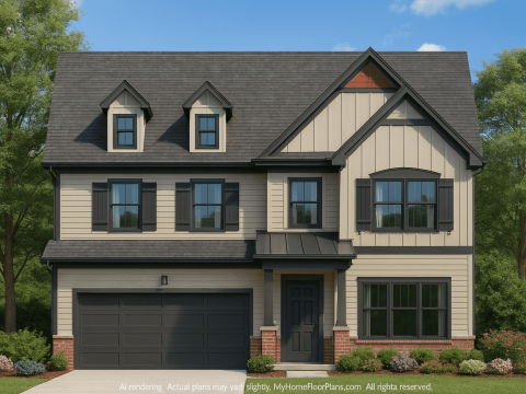 Coastal Craftsman Home Plan with Detailed CAD Floor Designs
