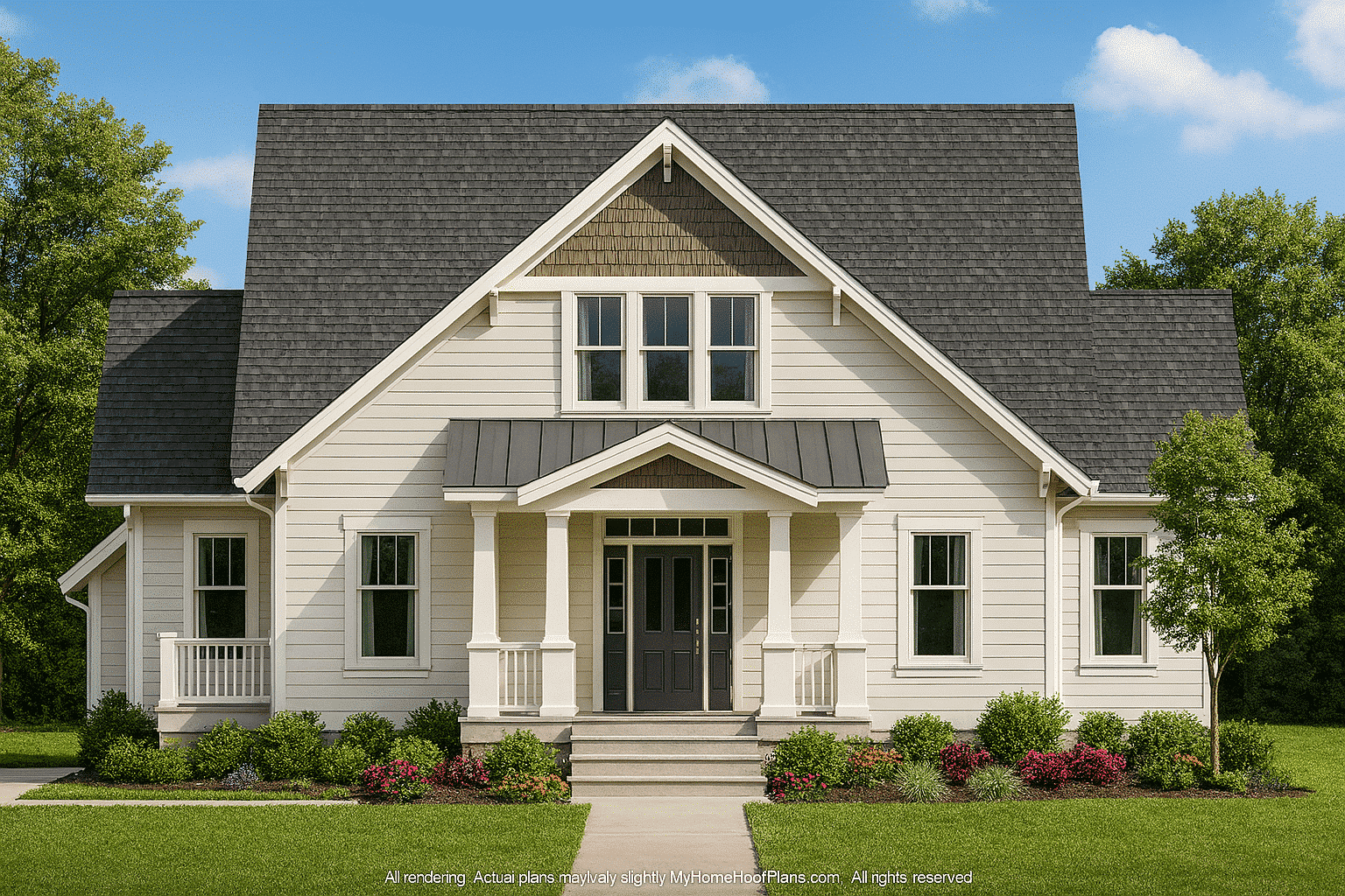 Coastal Home Floor Plan – 3-Bedroom, 2-Story Beach House Design